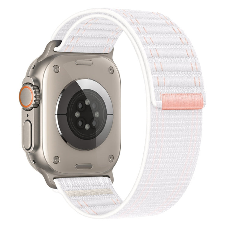 For Apple Watch Ultra 49mm Sea Wave Nylon Hook and Loop Fastener Watch Band(White) - free shipping - PMC Jewellery - Order now!