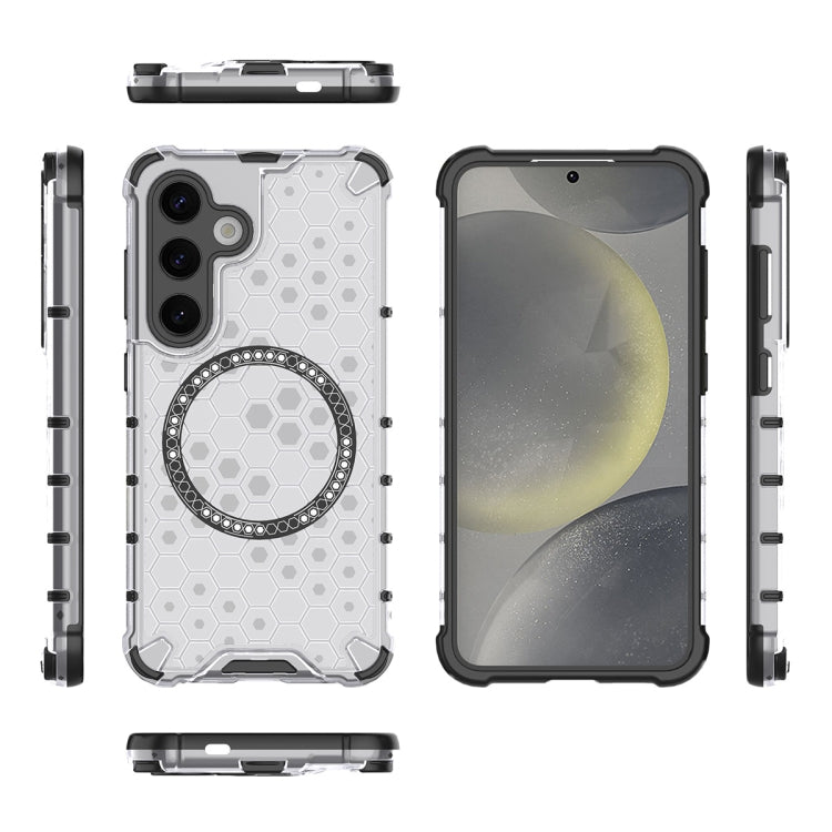 For Samsung Galaxy S24 5G ENKAY Hat-Prince Honeycomb MagSafe Shockproof Phone Case with 0.18mm Film(Grey) - Galaxy S24 5G Cases by ENKAY | Online Shopping South Africa | PMC Jewellery | Buy Now Pay Later Mobicred