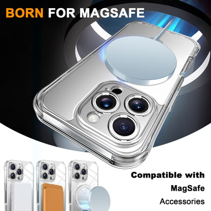 For iPhone 16 Pro Skin Feel MagSafe Holder 360 Full Body Phone Case(Transparent) - iPhone 16 Pro Cases by PMC Jewellery | Online Shopping South Africa | PMC Jewellery | Buy Now Pay Later Mobicred