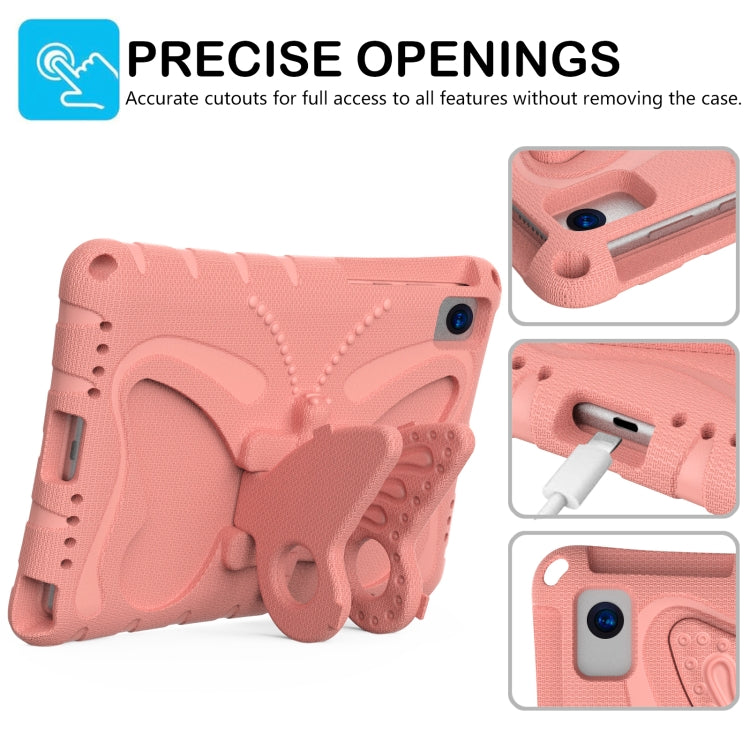 For Huawei MatePad 10.4 Butterfly Bracket EVA Shockproof Tablet Case(Pink Orange) - Huawei by PMC TechLife | Online Shopping South Africa | PMC TechLife | Buy Now Pay Later Mobicred
