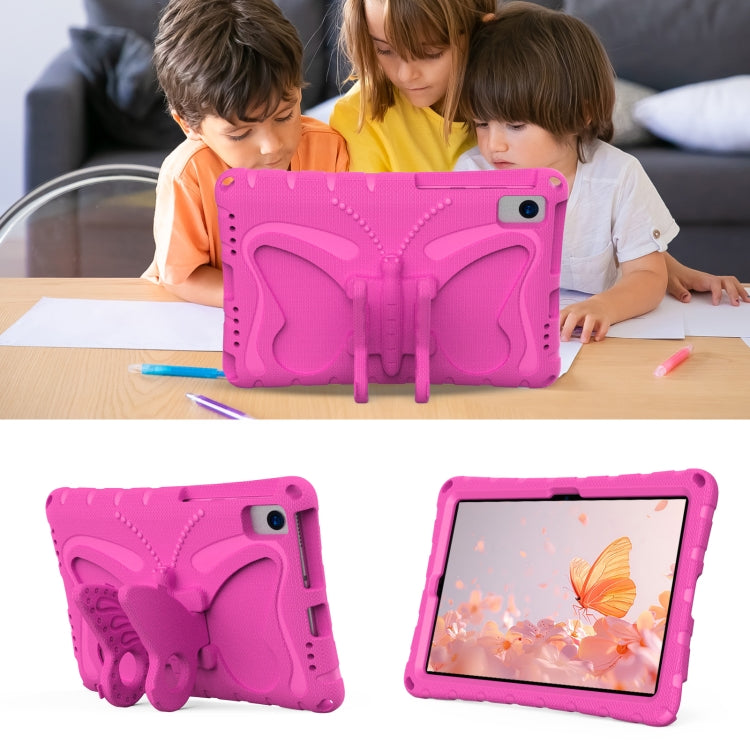 For Huawei MatePad 10.4 Butterfly Bracket EVA Shockproof Tablet Case(Rose Red) - Huawei by PMC TechLife | Online Shopping South Africa | PMC TechLife | Buy Now Pay Later Mobicred