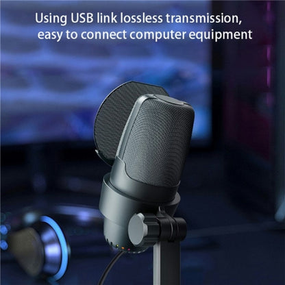 ME9 USB Microphone ENC Noise Reduction Desktop Microphone With RGB Light(Pink) - Microphone by PMC Jewellery | Online Shopping South Africa | PMC Jewellery | Buy Now Pay Later Mobicred