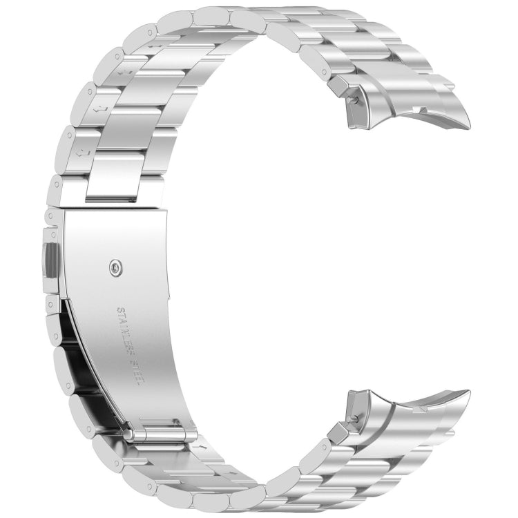 For Samsung Galaxy Watch 6 Classic 43 / 47mm Three Beads Button Quick Release Metal Watch Band(Silver) - free shipping - PMC TechLife - Order now!