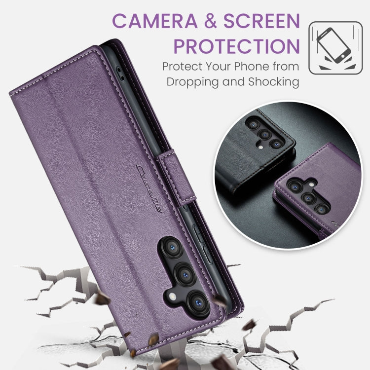 For Samsung Galaxy S24 FE 5G CaseMe 023 Butterfly Buckle Litchi Texture RFID Anti-theft Leather Phone Case(Purple) - Galaxy S24 FE 5G Cases by CaseMe | Online Shopping South Africa | PMC Jewellery | Buy Now Pay Later Mobicred