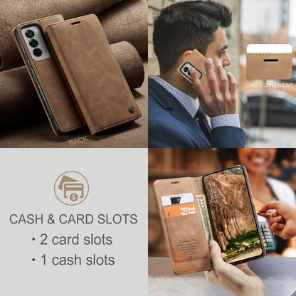 For OPPO Reno12 5G Global CaseMe 013 Multifunctional Horizontal Flip Leather Phone Case(Brown) - Reno12 Cases by CaseMe | Online Shopping South Africa | PMC Jewellery | Buy Now Pay Later Mobicred