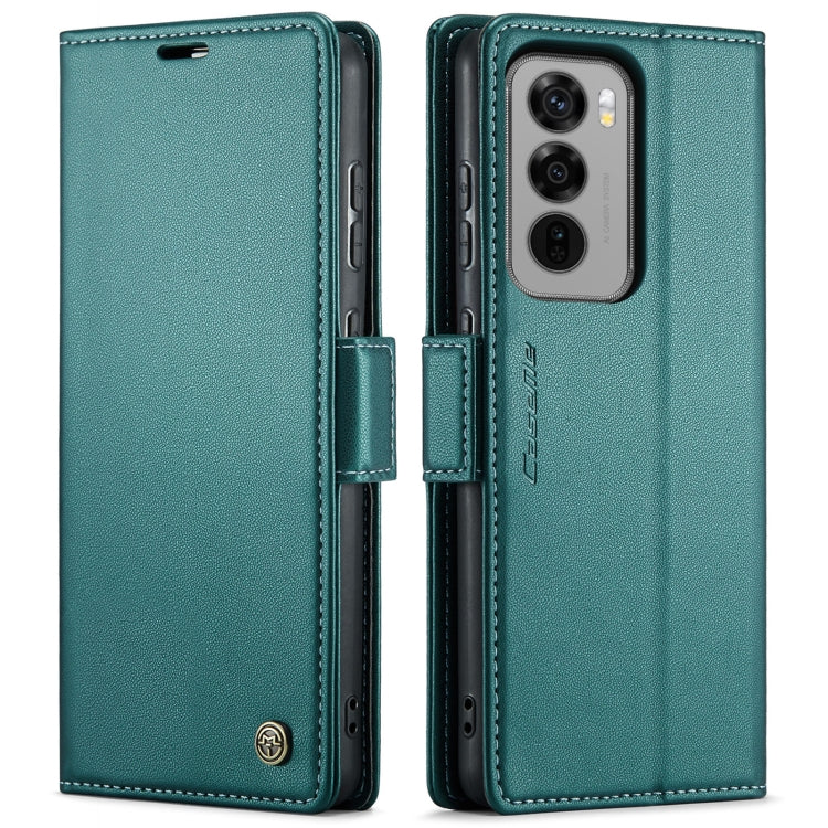 For OPPO Reno12 5G Global CaseMe 023 Butterfly Buckle Litchi Texture RFID Anti-theft Leather Phone Case(Green) - Reno12 Cases by CaseMe | Online Shopping South Africa | PMC Jewellery | Buy Now Pay Later Mobicred