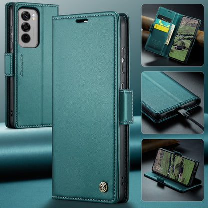 For OPPO Reno12 5G Global CaseMe 023 Butterfly Buckle Litchi Texture RFID Anti-theft Leather Phone Case(Green) - Reno12 Cases by CaseMe | Online Shopping South Africa | PMC Jewellery | Buy Now Pay Later Mobicred