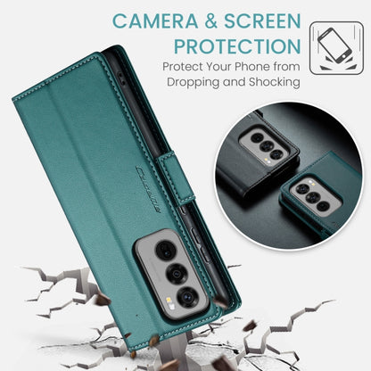 For OPPO Reno12 5G Global CaseMe 023 Butterfly Buckle Litchi Texture RFID Anti-theft Leather Phone Case(Green) - Reno12 Cases by CaseMe | Online Shopping South Africa | PMC Jewellery | Buy Now Pay Later Mobicred