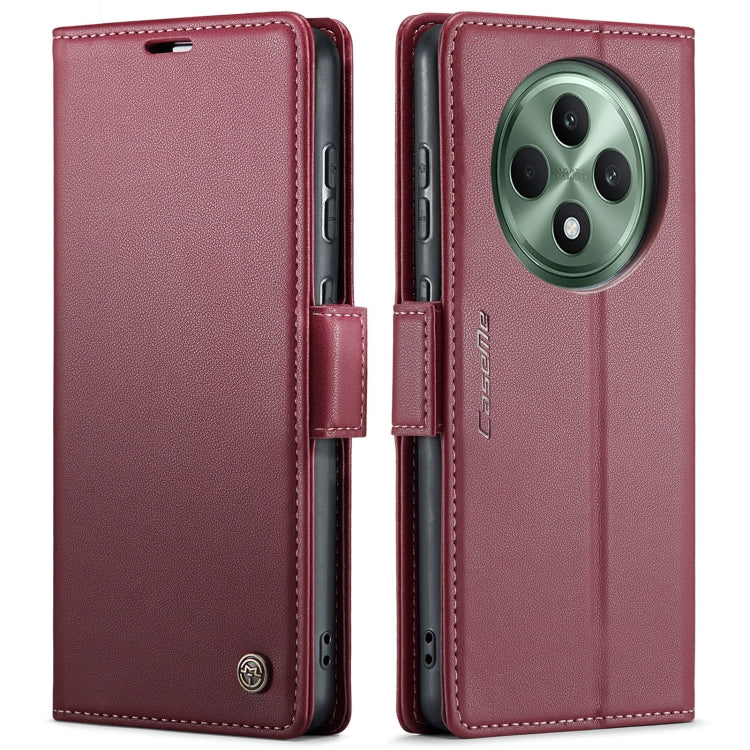 For OPPO Reno12 F /12 FS 5G CaseMe 023 Butterfly Buckle Litchi Texture RFID Anti-theft Leather Phone Case(Red) - Reno12 F Cases by CaseMe | Online Shopping South Africa | PMC Jewellery | Buy Now Pay Later Mobicred