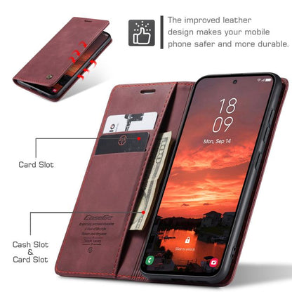 For Samsung Galaxy S25+ 5G CaseMe 013 Multifunctional Horizontal Flip Leather Phone Case(Red) - Galaxy S25+ 5G Cases by CaseMe | Online Shopping South Africa | PMC Jewellery | Buy Now Pay Later Mobicred