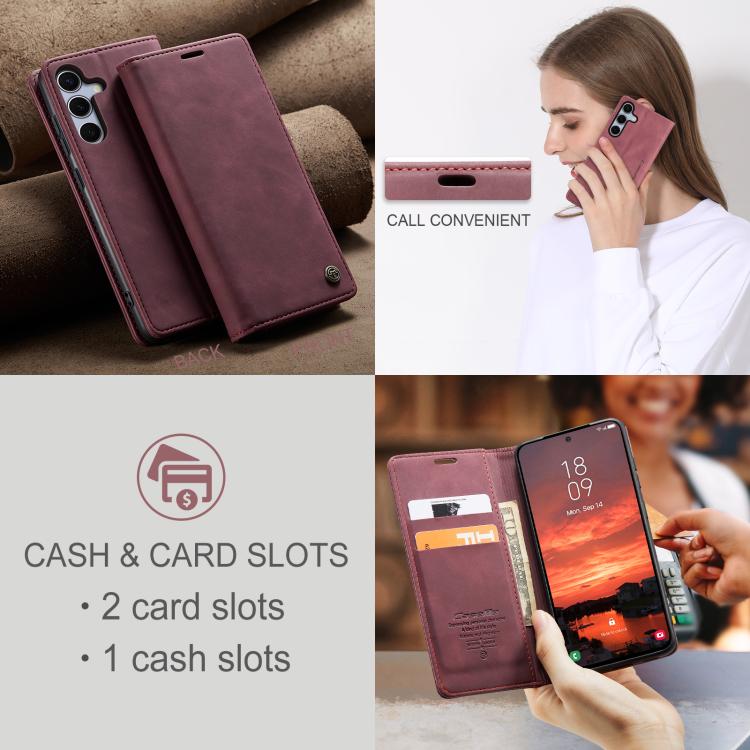 For Samsung Galaxy S25+ 5G CaseMe 013 Multifunctional Horizontal Flip Leather Phone Case(Red) - Galaxy S25+ 5G Cases by CaseMe | Online Shopping South Africa | PMC Jewellery | Buy Now Pay Later Mobicred