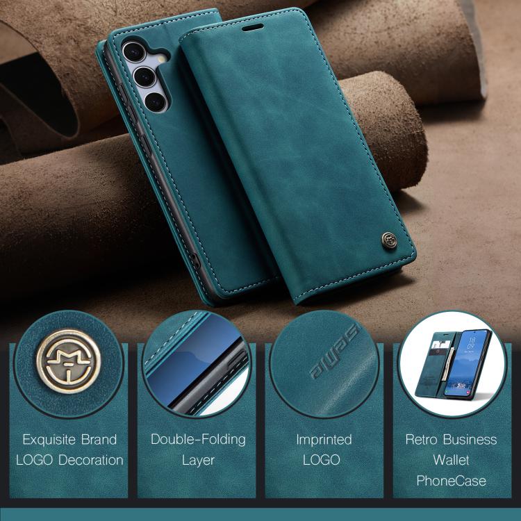 For Samsung Galaxy S25 5G CaseMe 013 Multifunctional Horizontal Flip Leather Phone Case(Blue) - Galaxy S25 5G Cases by CaseMe | Online Shopping South Africa | PMC Jewellery | Buy Now Pay Later Mobicred