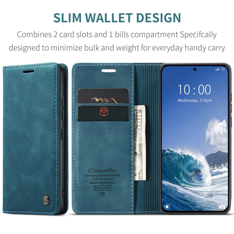 For Xiaomi 14T CaseMe 013 Multifunctional Horizontal Flip Leather Phone Case(Blue) - 14T Cases by CaseMe | Online Shopping South Africa | PMC Jewellery | Buy Now Pay Later Mobicred