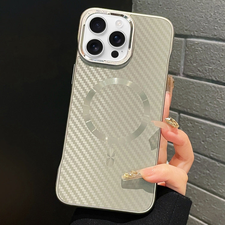For iPhone 14 Pro AG Carbon Fiber Frameless MagSafe Phone Case(Grey) - iPhone 14 Pro Cases by PMc TechLife | Online Shopping South Africa | PMc TechLife | Buy Now Pay Later Mobicred