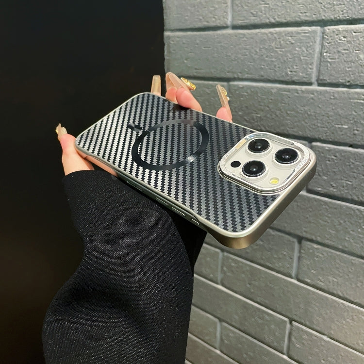 For iPhone 16 AG Carbon Fiber Frameless MagSafe Phone Case(Grey) - free shipping - PMc TechLife - Order now!