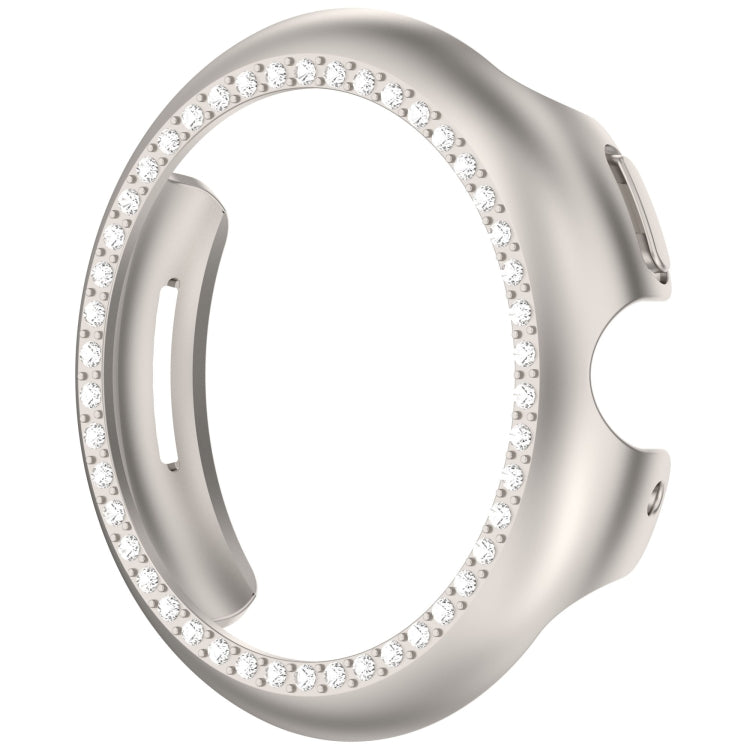 For Google Pixel Watch Diamond Electroplated PC Half Coverage Watch Protective Case(Starlight) - Watch Cases by PMC TechLife | Online Shopping South Africa | PMC TechLife | Buy Now Pay Later Mobicred