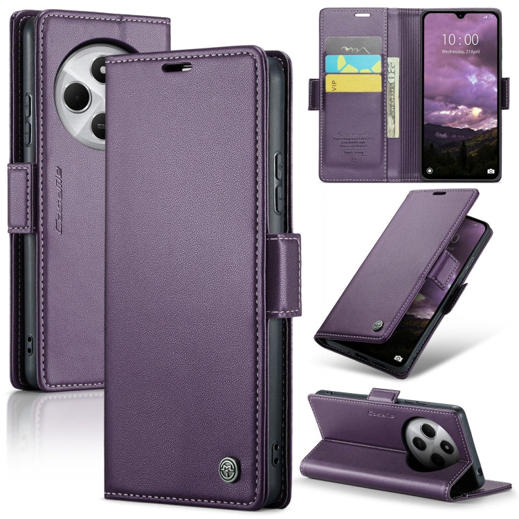 For Redmi 14C CaseMe 023 Butterfly Buckle Litchi Texture RFID Anti-theft Leather Phone Case(Purple) - 14C Cases by CaseMe | Online Shopping South Africa | PMC Jewellery | Buy Now Pay Later Mobicred