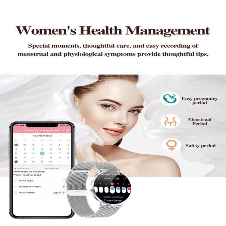 KM88 1.32 inch Color Screen Smart Watch, Support Bluetooth Call / Health Monitoring(Silver) - Smart Watches by PMC TechLife | Online Shopping South Africa | PMC TechLife | Buy Now Pay Later Mobicred