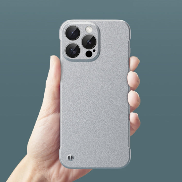For iPhone 14 Plus Frameless Litchi Texture PC Phone Case(Light Yellow) - free shipping - PMc TechLife - Order now!