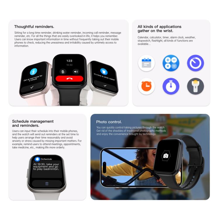 Q23 Pro 1.83 inch Color Screen IP68 Waterproof Bluetooth Call Smart Watch, Support Health Monitoring(Blue) - Smart Watches by PMC TechLife | Online Shopping South Africa | PMC TechLife | Buy Now Pay Later Mobicred