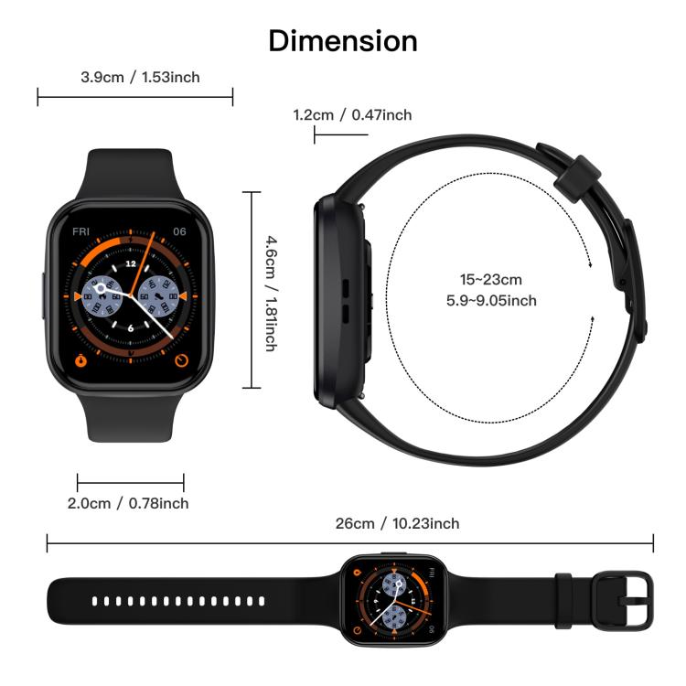 Q23 Pro 1.83 inch Color Screen IP68 Waterproof Bluetooth Call Smart Watch, Support Health Monitoring(Blue) - Smart Watches by PMC TechLife | Online Shopping South Africa | PMC TechLife | Buy Now Pay Later Mobicred