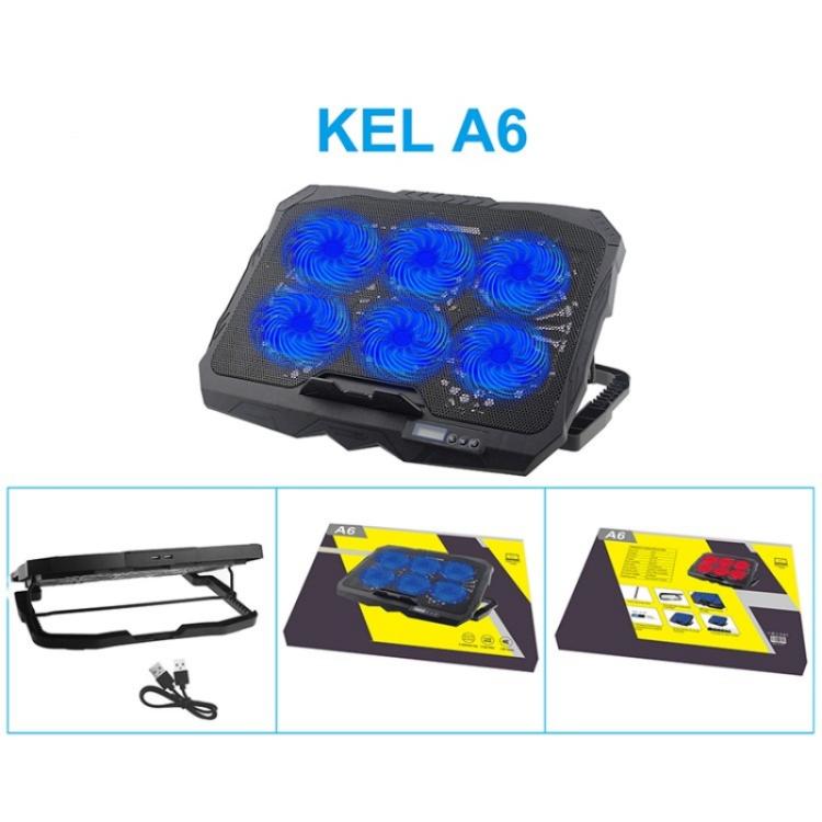 A6 Height Adjustable 6 Fans Cooler Ergonomic Laptop Stand Cooling Pad - Cooling Pads by PMC TechLife | Online Shopping South Africa | PMC TechLife | Buy Now Pay Later Mobicred