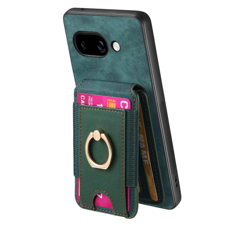 For Google Pixel 9a Retro Splitable Magnetic Stand Card Bag Leather Phone Case(Green) - Google Cases by PMC TechLife | Online Shopping South Africa | PMC TechLife | Buy Now Pay Later Mobicred