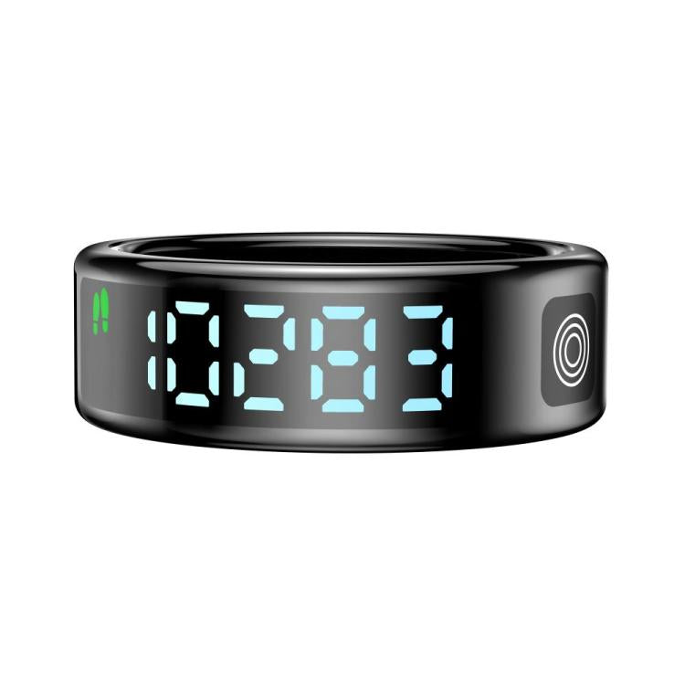 SR08 SIZE 11 Smart Ring, Support Hand Gestures Control / Health Monitoring / Multiple Sports Modes(Black) - free shipping - PMc TechLife - Order now!