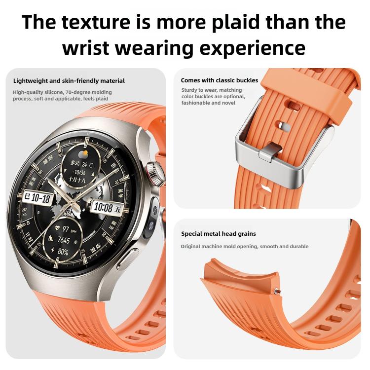 For Huawei Watch 5 46mm Vertical Silicone Watch Band(Wine Red) - free shipping - PMC TechLife - Order now!