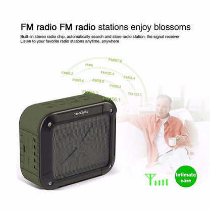 W-KING S7 Mini Wireless Waterproof Loudspeaker With TF/FM/AUX/NFC Bluetooth Bike Speaker(Army Green) - Waterproof Speaker by W-KING | Online Shopping South Africa | PMC Jewellery | Buy Now Pay Later Mobicred