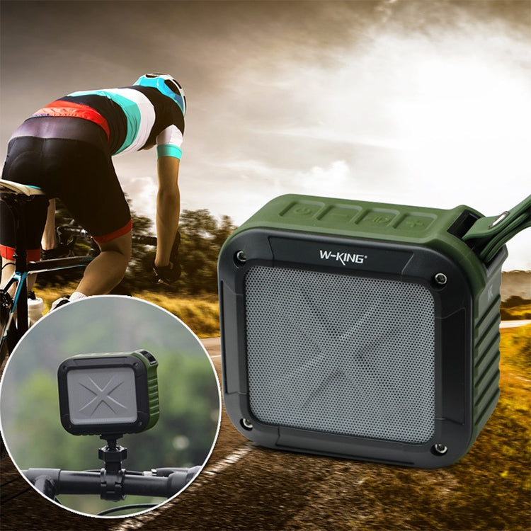 W-KING S7 Mini Wireless Waterproof Loudspeaker With TF/FM/AUX/NFC Bluetooth Bike Speaker(Army Green) - Waterproof Speaker by W-KING | Online Shopping South Africa | PMC Jewellery | Buy Now Pay Later Mobicred