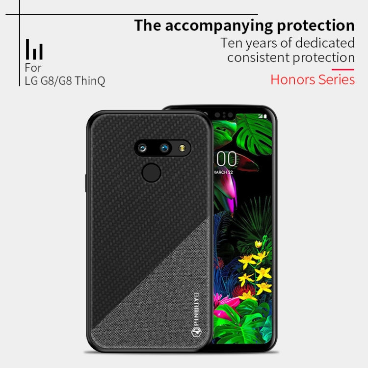 PINWUYO Hong Series Anti-fall TPU+ Chemical Fiber Cloth Protective Cover for LG G8 / G8 ThinQ(Blue) - LG by PINWUYO | Online Shopping South Africa | PMC Jewellery | Buy Now Pay Later Mobicred