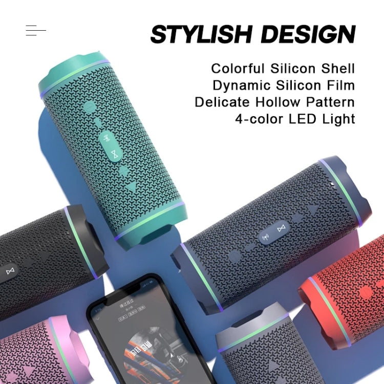 Oneder V10 Bluetooth 5.0 Color Dual LED lights, TWS Connection Function, 10W Stereo CD Quality，Support TF Card & USB Drive & AUX & FM(Black) - Desktop Speaker by OneDer | Online Shopping South Africa | PMC Jewellery | Buy Now Pay Later Mobicred