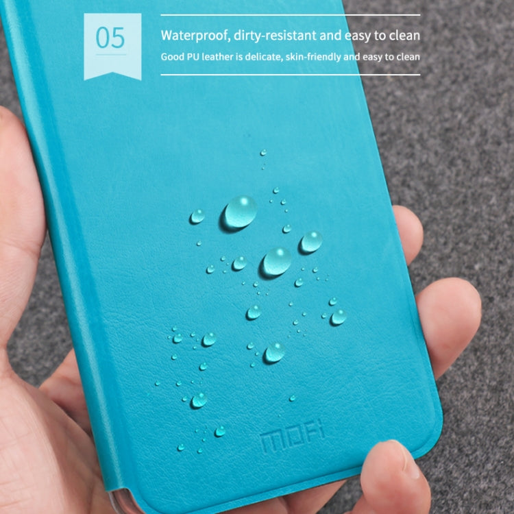 For Oneplus 6 MOFI Rui Series Classical Leather Flip Leather Case With Bracket Embedded Steel Plate All-inclusive(Blue) - OnePlus Cases by MOFI | Online Shopping South Africa | PMC Jewellery