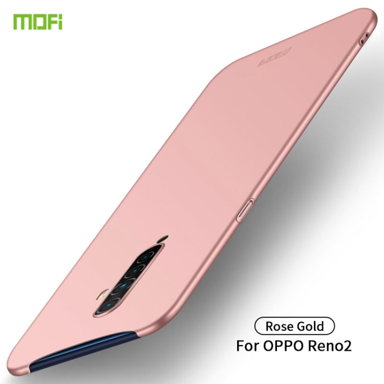For OPPO Reno2 MOFI Frosted PC Ultra-thin Hard Case(Rose gold) - OPPO Cases by MOFI | Online Shopping South Africa | PMC Jewellery