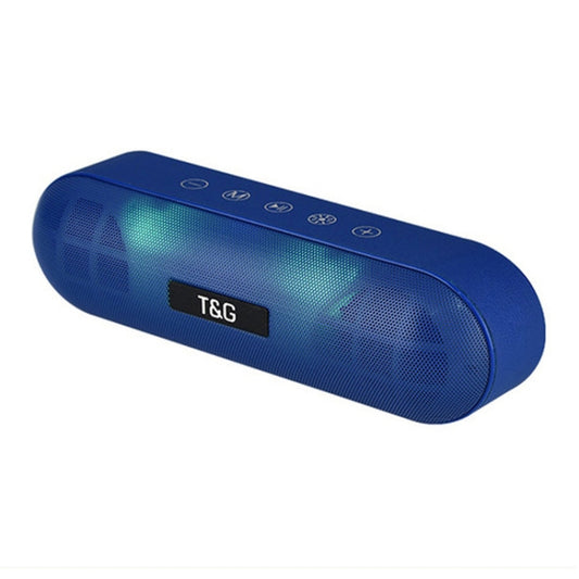 T&G TG148 Portable Stereo Audio Super Bass LED Lantern Pill Wireless Bluetooth Speaker(Blue) - Desktop Speaker by T&G | Online Shopping South Africa | PMC Jewellery | Buy Now Pay Later Mobicred