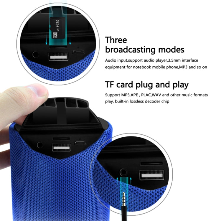 T&G TG113 Portable Bluetooth Speakers Waterproof Stereo Outdoor Loudspeaker MP3 Bass Sound Box with FM Radio(Black) - Desktop Speaker by T&G | Online Shopping South Africa | PMC Jewellery | Buy Now Pay Later Mobicred