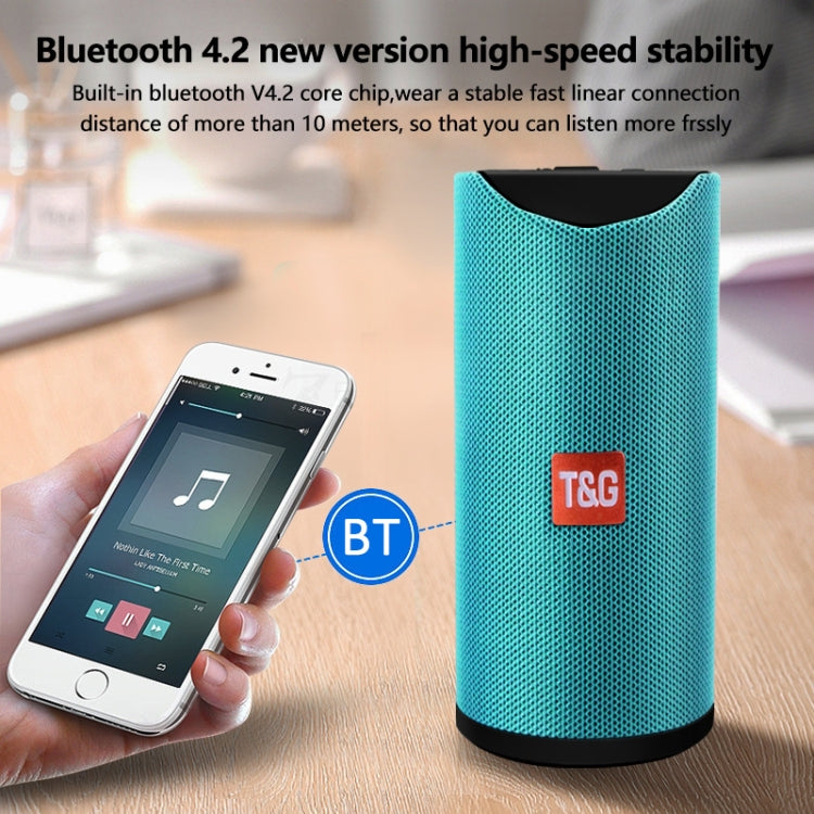 T&G TG113 Portable Bluetooth Speakers Waterproof Stereo Outdoor Loudspeaker MP3 Bass Sound Box with FM Radio(Gray) - Desktop Speaker by T&G | Online Shopping South Africa | PMC Jewellery | Buy Now Pay Later Mobicred