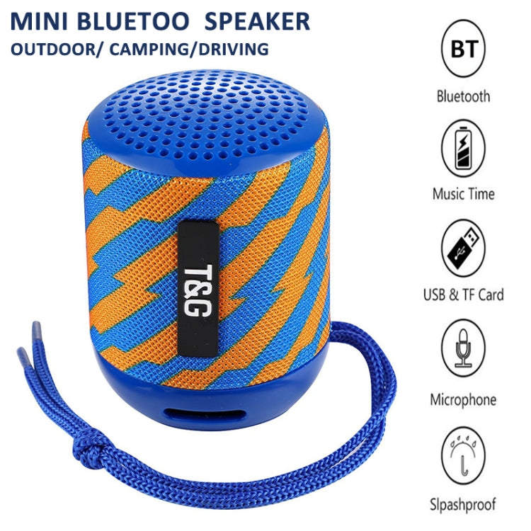 T&G TG129 Portable Wireless Music Speaker Hands-free with MIC, Support TF Card FM(Blue) - Desktop Speaker by T&G | Online Shopping South Africa | PMC Jewellery | Buy Now Pay Later Mobicred