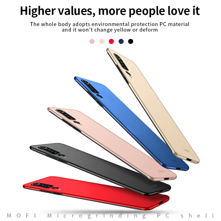 For Xiaomi Mi 10 MOFI Frosted PC Ultra-thin Hard Case(Gold) - Xiaomi Cases by MOFI | Online Shopping South Africa | PMC TechLife