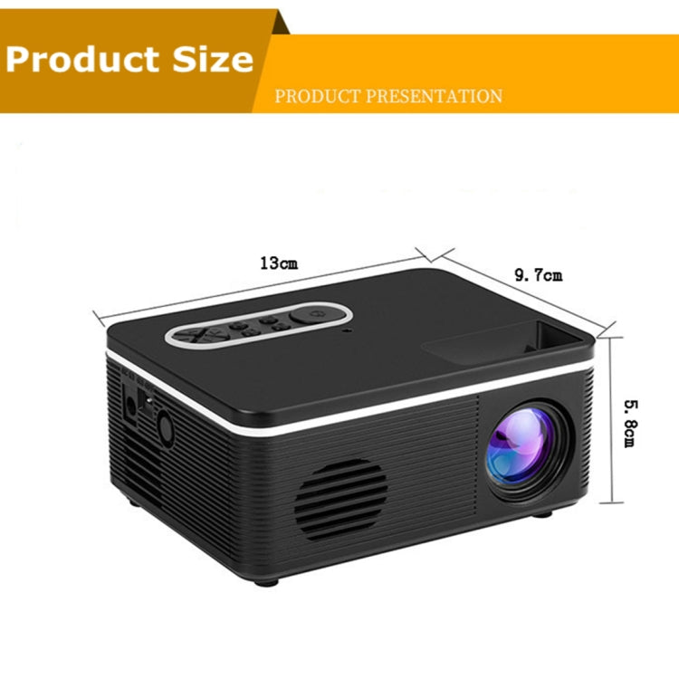 S361 80 lumens 320 x 240 Pixel Portable Mini Projector, Support 1080P, UK Plug(White) - LED Projector by PMC Jewellery | Online Shopping South Africa | PMC Jewellery | Buy Now Pay Later Mobicred