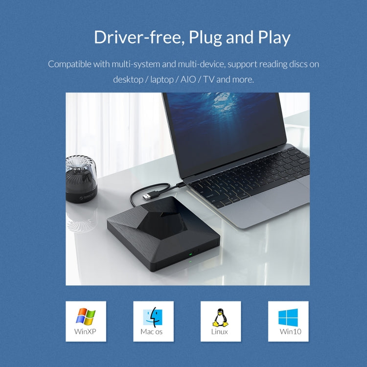 ORICO XD007 USB3.0 External CD Driver - free shipping - PMC Jewellery - Order now!