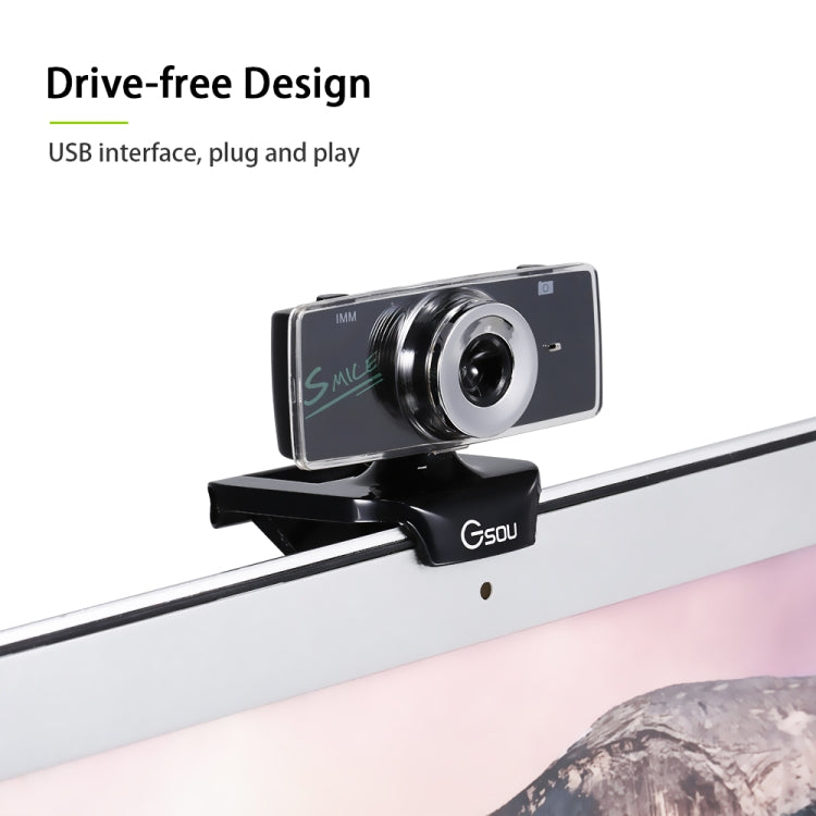 Gsou B18S HD Webcam Built-in Microphone Smart Web Camera USB Streaming Live Camera With Noise Cancellation - free shipping - PMC Jewellery - Order now!