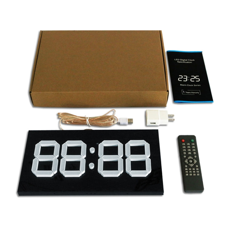 Creative Wall Clock Alarm Clock Simple Remote Control Perpetual Calendar Electronic Clock US Plug, Style:Single-sided Remote Control(Red Font) - Wall Clock by PMc TechLife | Online Shopping South Africa | PMc TechLife | Buy Now Pay Later Mobicred