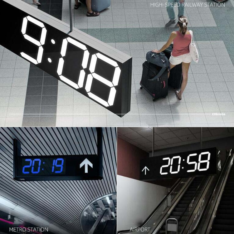 Wall Sticker LED Wall Clock Decorative Clock Creative Acrylic Mirror Clock US Plug, Style:Remote Version Sealed Box(White Font) - Wall Clock by PMc TechLife | Online Shopping South Africa | PMc TechLife | Buy Now Pay Later Mobicred