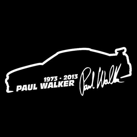 10 PCS Paul Walker Fashion Car Styling Vinyl Car Sticker, Size: 13x5cm(White) - Decorative Sticker by PMC Jewellery | Online Shopping South Africa | PMC Jewellery | Buy Now Pay Later Mobicred