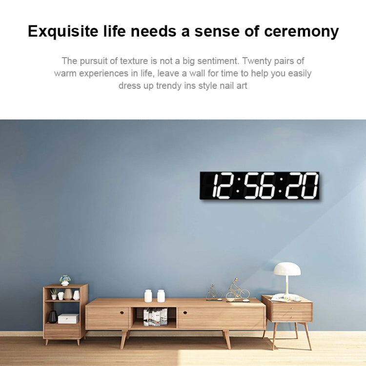 Multifunctional LED Wall Clock Creative Digital Clock, Style:Hollow Remote Control(White Font) - Wall Clock by PMc TechLife | Online Shopping South Africa | PMc TechLife | Buy Now Pay Later Mobicred