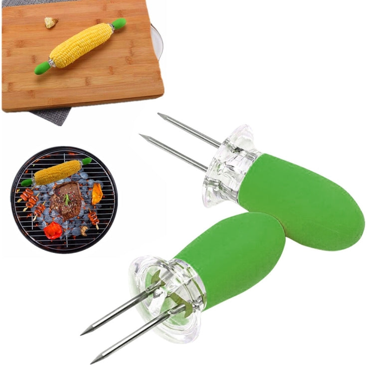 5 Pairs Outdoor BBQ Stainless Steel Corn Fork Fruit Fork Corn Device(Yellow) - Gadgets by PMC TechLife | Online Shopping South Africa | PMC TechLife | Buy Now Pay Later Mobicred