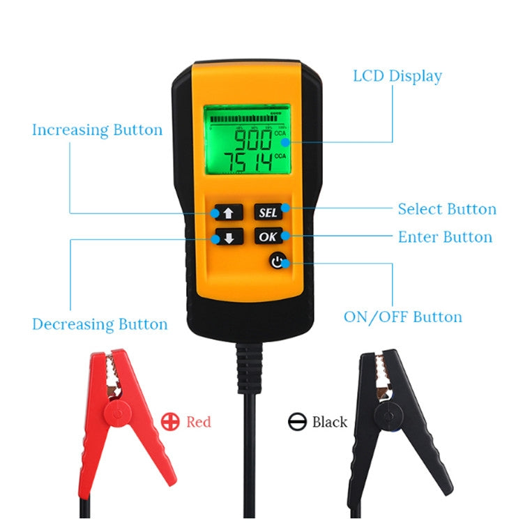 AE300 Car 12V Digital Battery Tester Analyzer - Electronic Test by PMC Jewellery | Online Shopping South Africa | PMC Jewellery | Buy Now Pay Later Mobicred