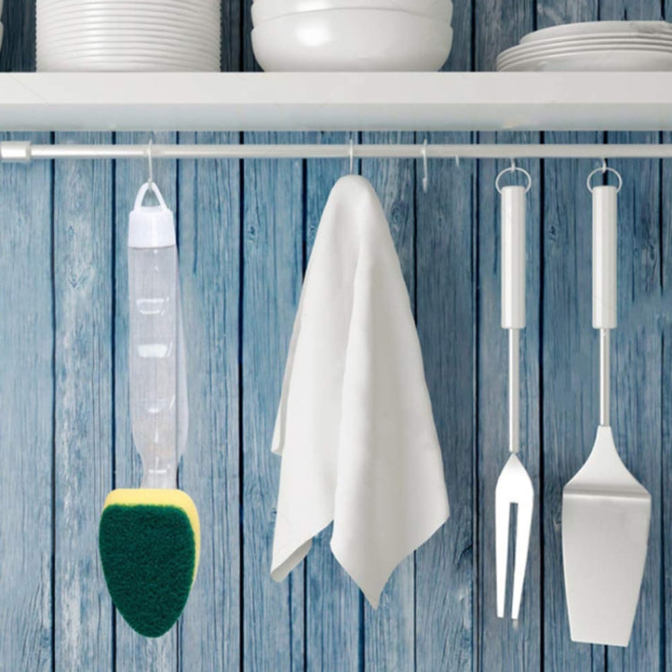 Kitchen Plastic Long Handle Cleaning Brush Automatic Adding Liquid Brush Removable Sponge Brush(With 1pcs head) - Sponges, Cloths & Brushes by PMc TechLife | Online Shopping South Africa | PMc TechLife | Buy Now Pay Later Mobicred